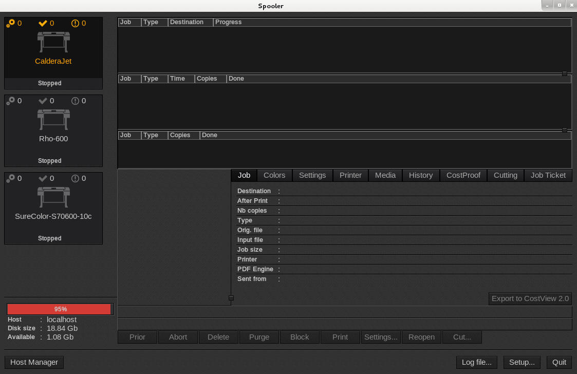 Spooler window